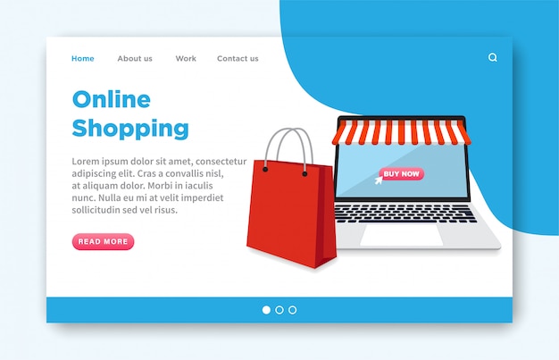 online shopping landing page template