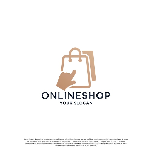 Online shopping logo design quick shopping store logo template