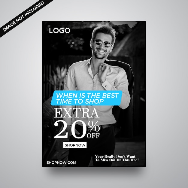 online shopping offer flyer design template