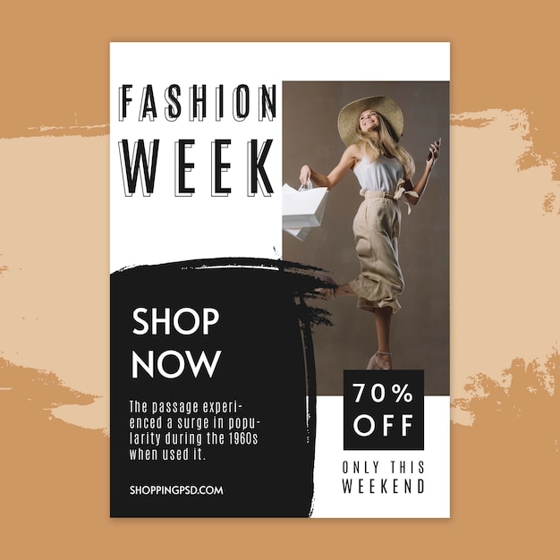 Vector online shopping poster template