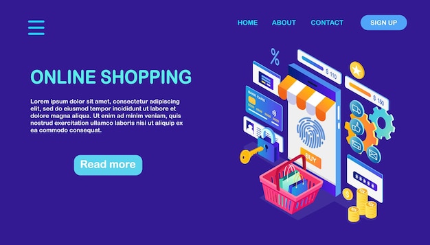 Online shopping , sale concept