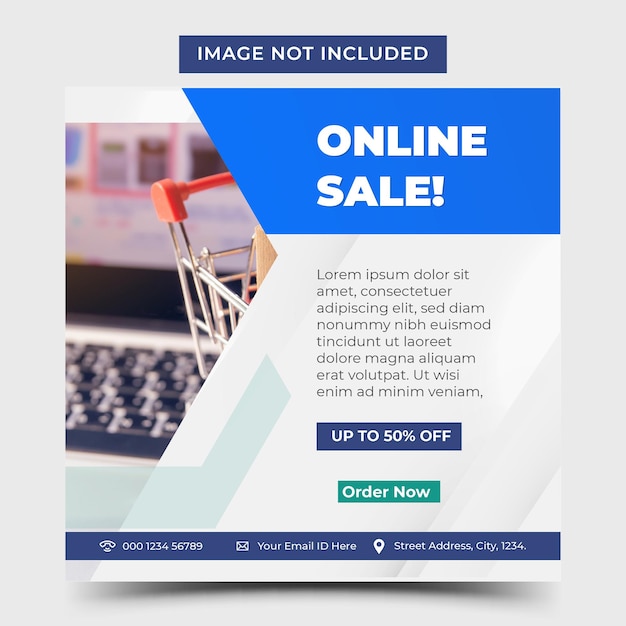 Online shopping social media post sale