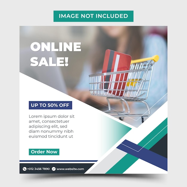 Online shopping social media post sale