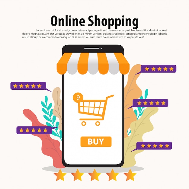 Modello di shopping online