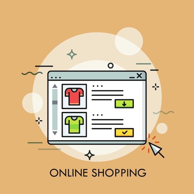 Online shopping web Concept of ecommerce