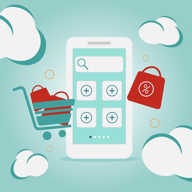 Online shopping with mobile and clouds