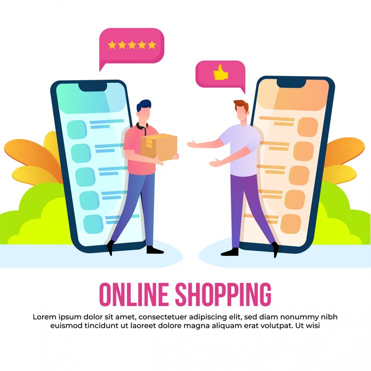Vector online shopping