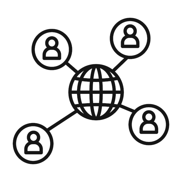 Online Social Network Icon Perfect for Community and Social Media