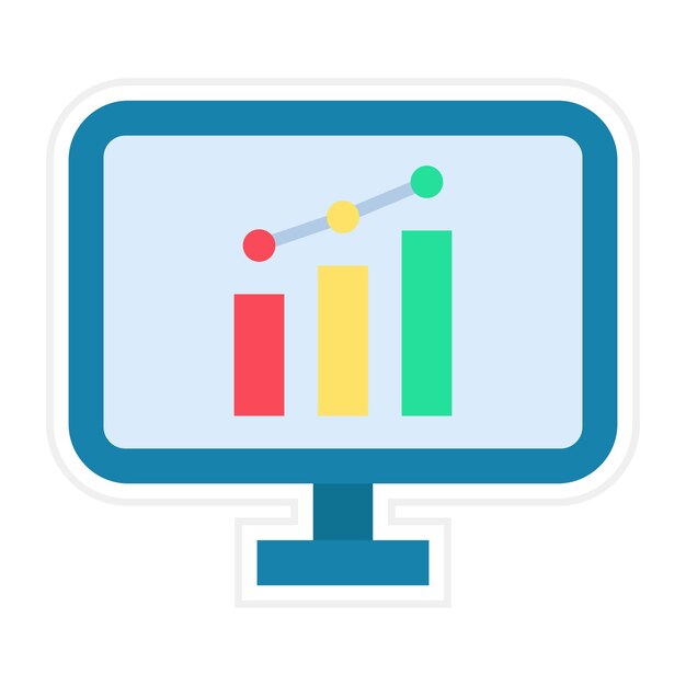 Vector online stock market icon vector image can be used for business