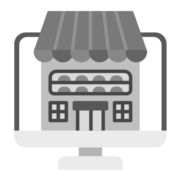 オンラインストアアイコンのベクトル画像を起動に使用できます