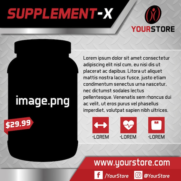 Online supplement store background