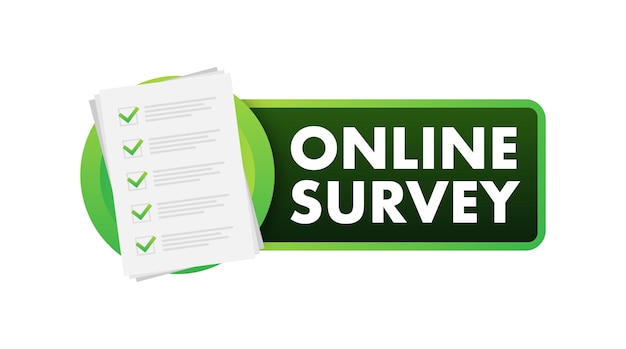 Online survey checklist questionnaire icon Laptop Computer screen Feedback business concept