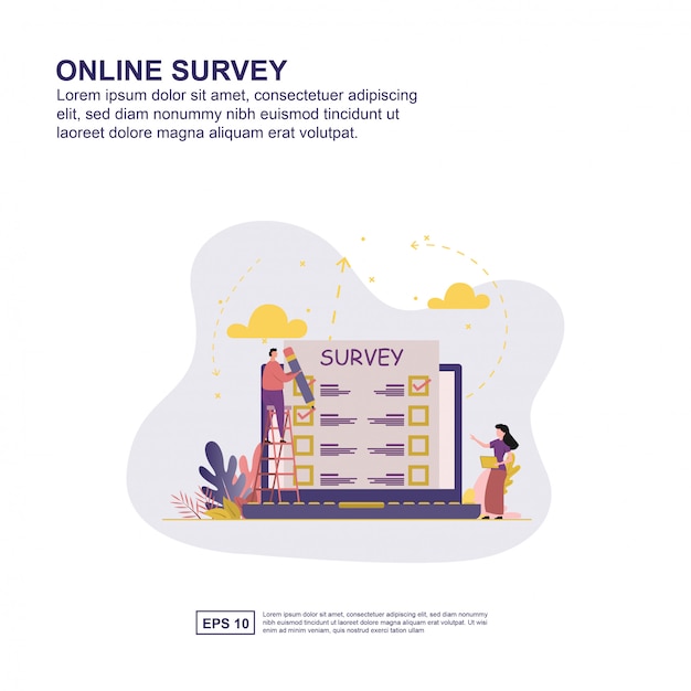 Online survey concept