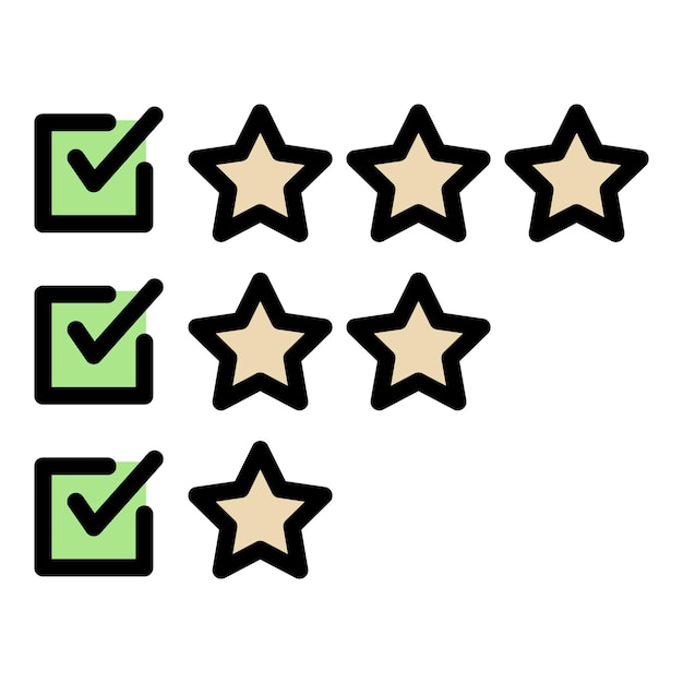 Online survey icon Outline online survey vector icon color flat isolated