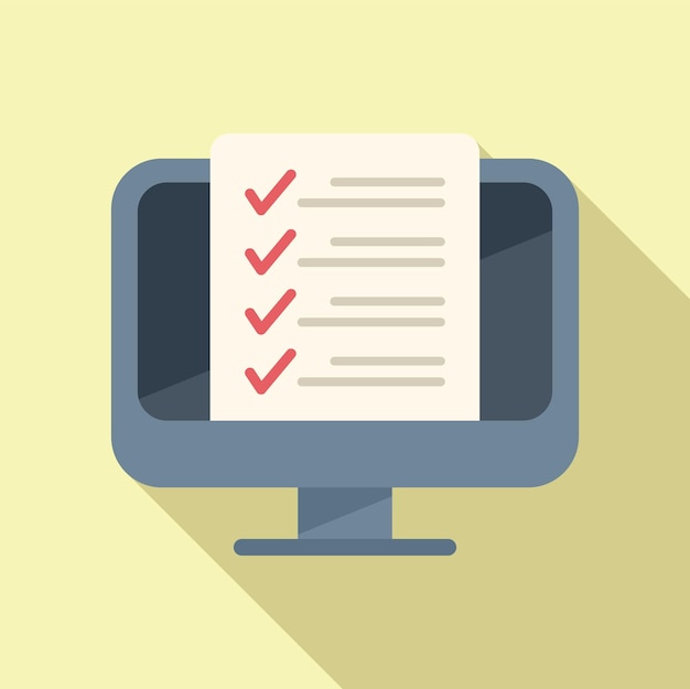 Online taak help pictogram platte vector Klantenondersteuning Persona marketing
