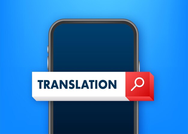 Online taal vertaler concept Vertaler pictogram Vector stock illustratie