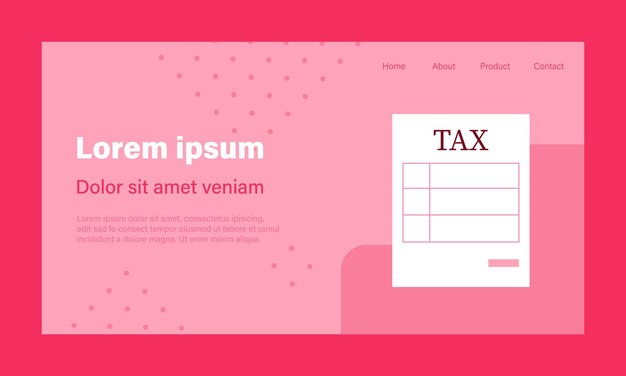 Online Tax payment Income tax calculation Modern banner with red monocolor