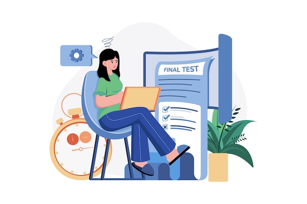 Online Testing Illustration concept