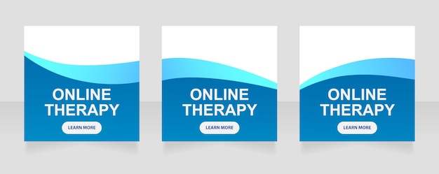 Online therapie service portal webbanner ontwerpsjabloon. Vectorvlieger met tekstruimte. Reclamebordje met aangepaste copyspace. Promotionele afdrukbare poster voor reclame. Grafische lay-out