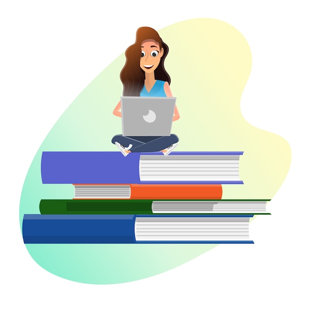 Online university education technology, e-library