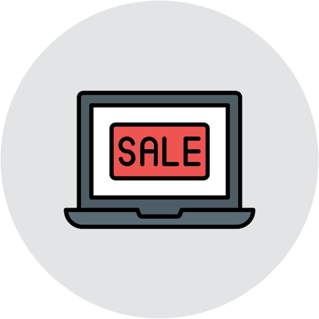 Online verkoop vector illustratie stijl