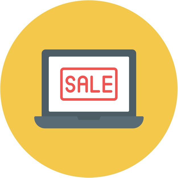 Online verkoop vector illustratie stijl