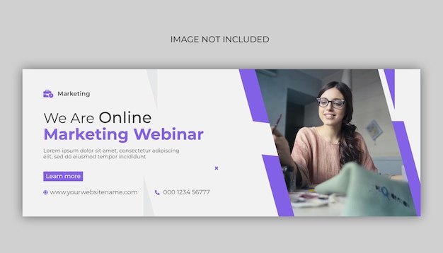 Webinar online banner e copertina facebook