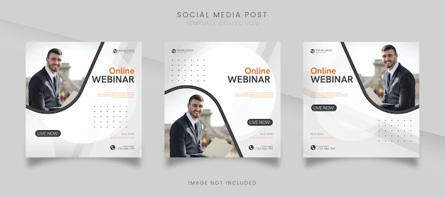 online webinar social media post instagram-sjabloon