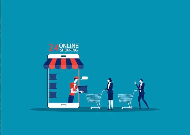 Online winkel-app. E-commerce verkoop