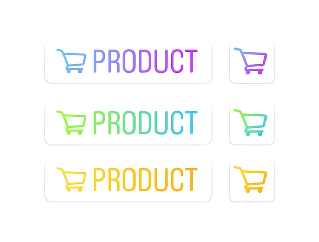 Online winkel Egale kleur online winkel iconen voor de site Vector iconen