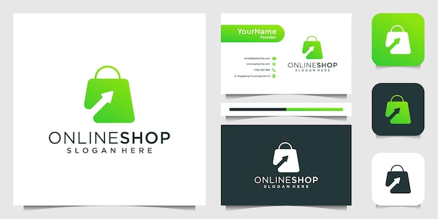 Online winkel inspiration logo design