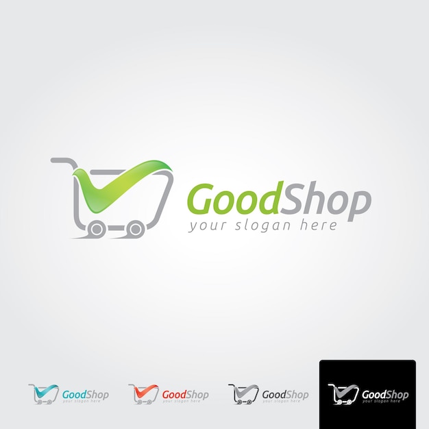 Online winkel logo ontwerp vector