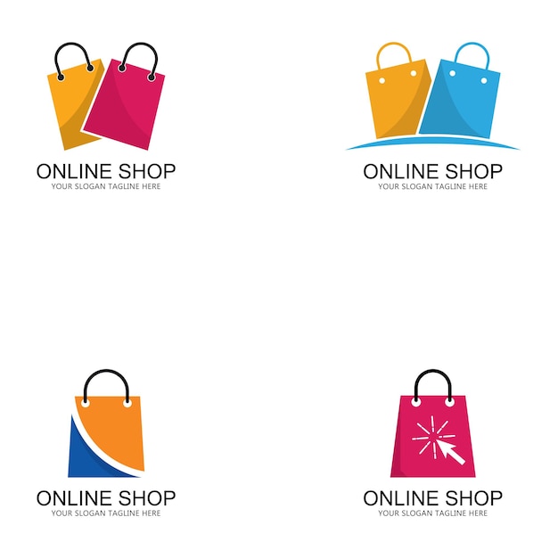 Online winkel Logo sjabloon ontwerp Vector