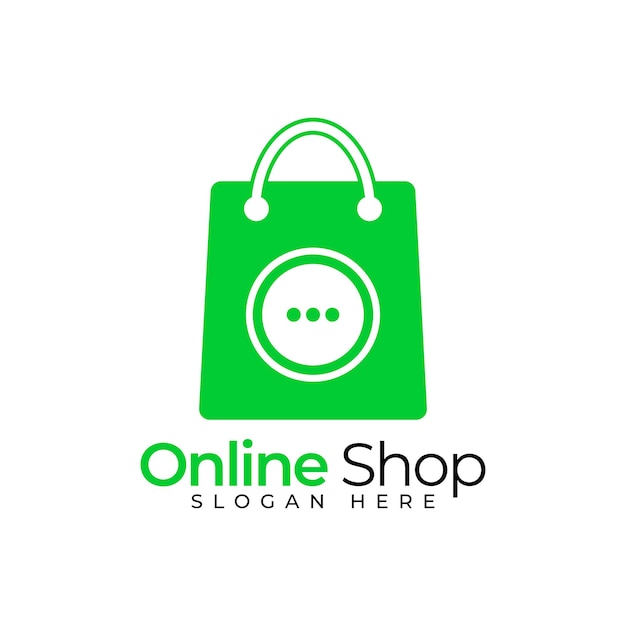 Online winkel Logo sjabloon ontwerp Vector