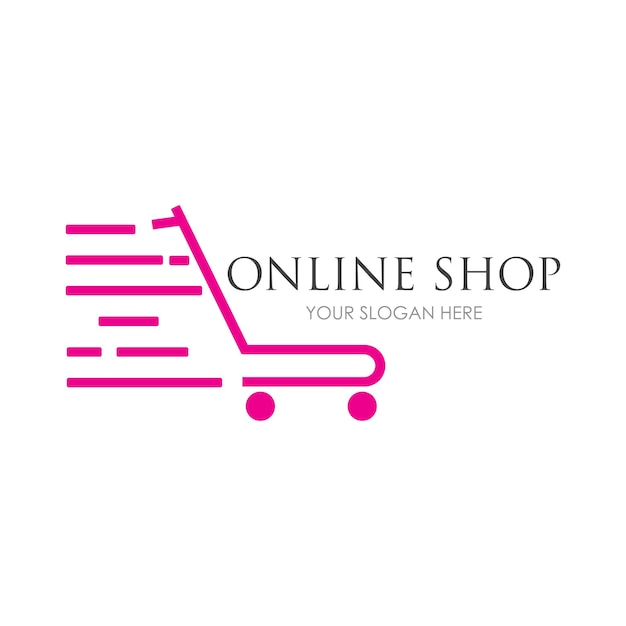Vector online winkel logo vector pictogram illustratie sjabloonontwerp