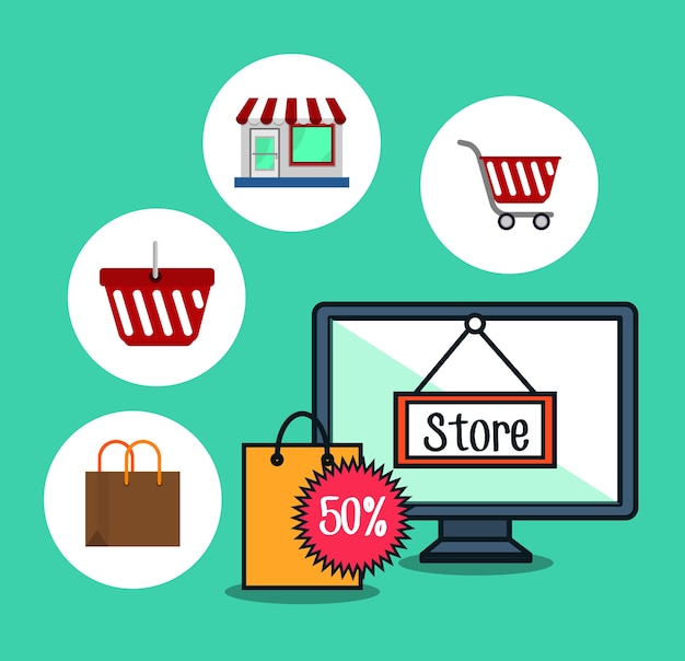 online winkel marketing pictogram