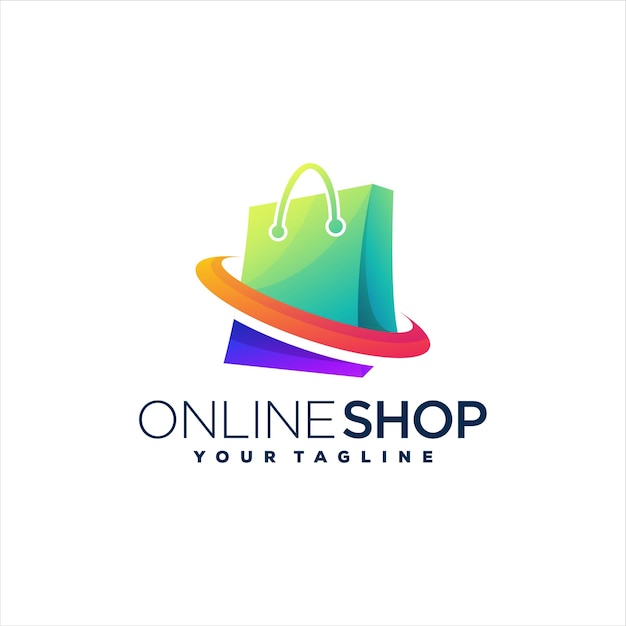 Online winkel verloop logo-ontwerp