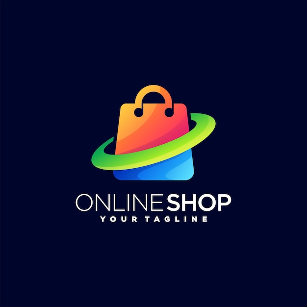 Online winkel verloop logo-ontwerp