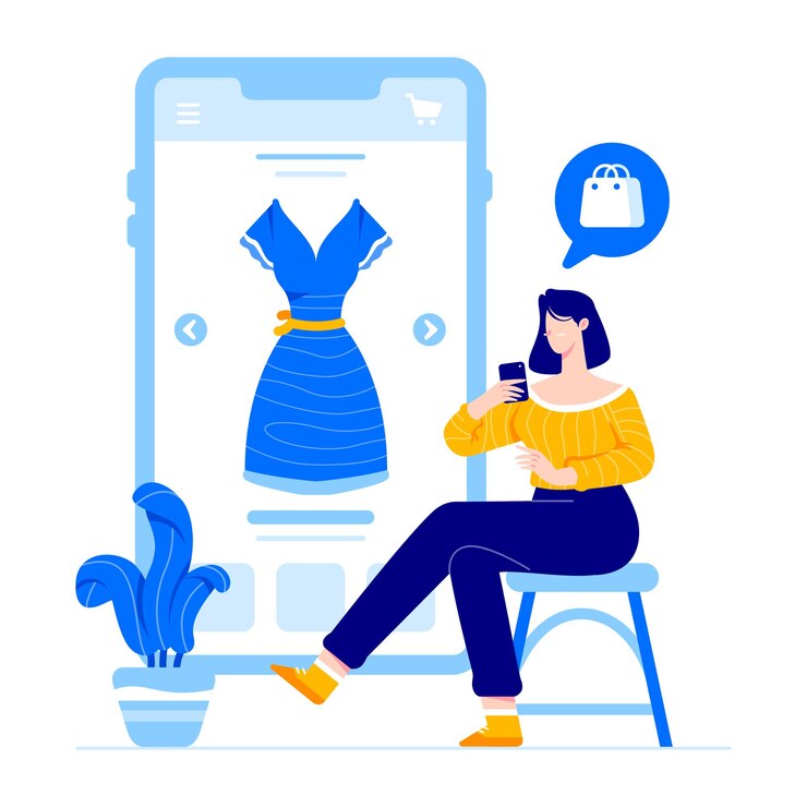 online winkelen concept illustratie