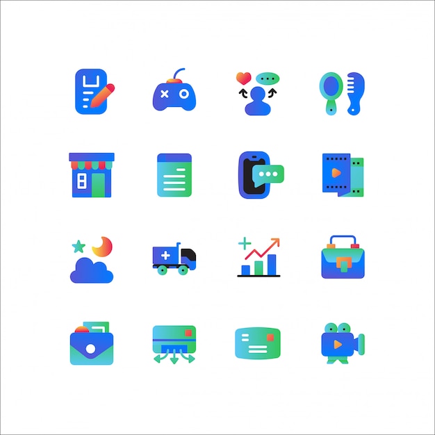 Online winkelen, e-commerce icon set