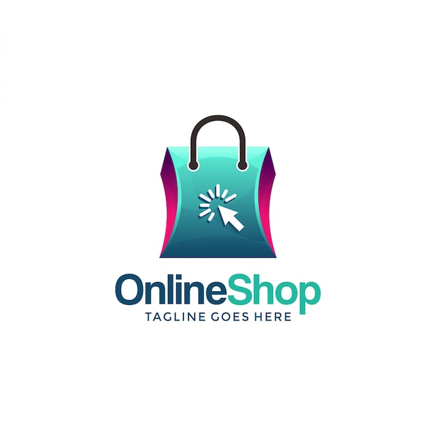 Online winkelen logo ontwerp