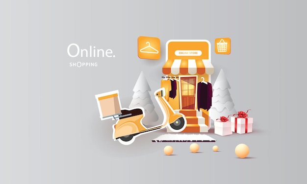 online winkelen op smartphone en nieuwe koop verkoop promotie roze achtergrondgeluid voor banner markt e-commerce