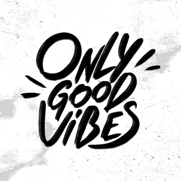 Only Good Vibes retro logo embleem tshirt print