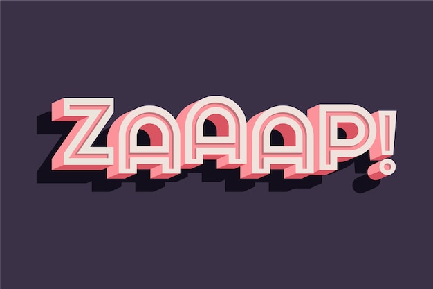 Vector onomatopoeias lettering in retro style