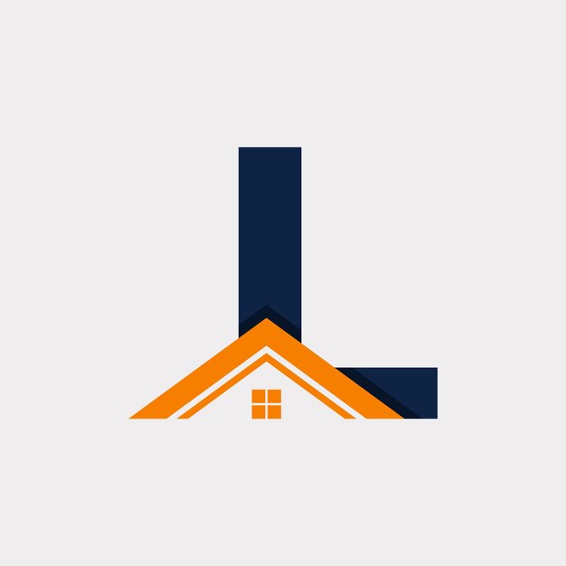 Onroerend goed eerste letter l huis logo ontwerp sjabloon element vector eps10