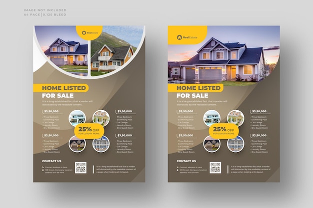 Onroerend goed huis verkoop folder sjabloon, corporate business flyer, onroerend goed flyer folder sjabloon,