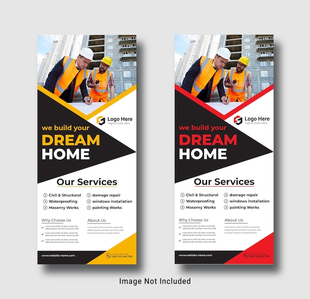 onroerend goed huis verkoop roll-up banners ontwerp