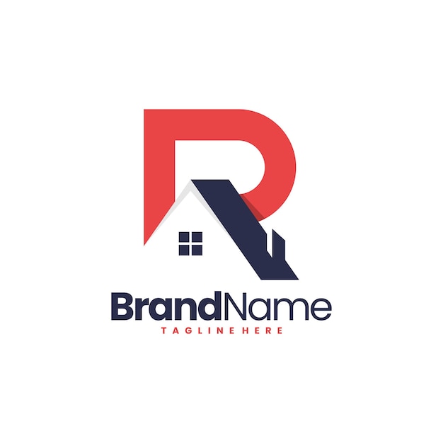 Onroerend goed logo in letter r concept