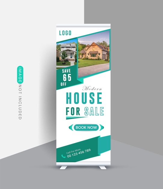 Vector onroerend goed roll up banner