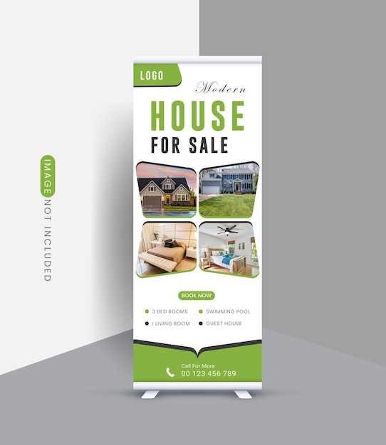 Vector onroerend goed roll up banner